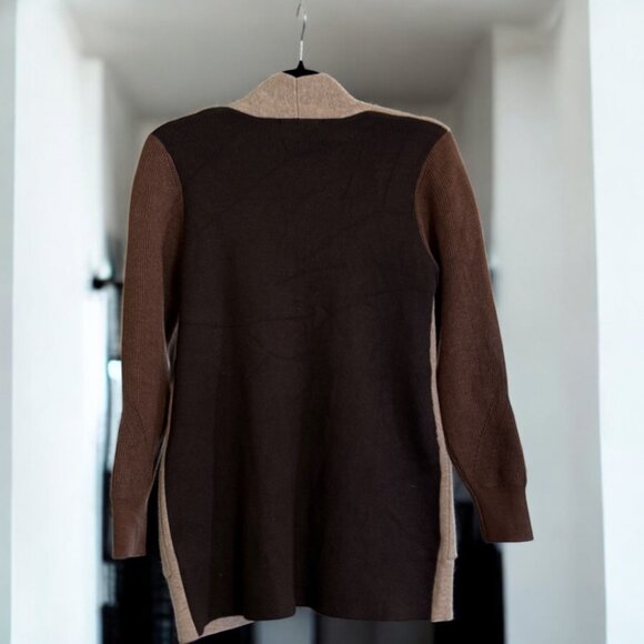 Pink Clover Brown Two Tone Open Cardigan Size XS Petite - Picture 9 of 9